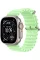 Apple Watch Ultra 3 GPS + Cellular, 49mm Natural Titanium Case with Neon Green Ocean Band